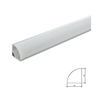 Profilo in alluminio GREENICE per striscia LED 2M Diffusore Opale Profilo in alluminio GREENICE per striscia LED 2M Diffusore Opale