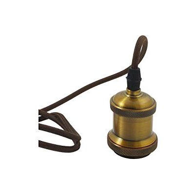 Universo Portalampada vintage modello retrò a sospensione pendente colore bronzo attacco per lampadine E27 B62 Universo Portalampada vintage modello retrò a sospensione pendente colore bronzo attacco per lampadine E27 B62