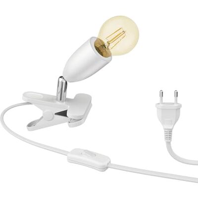 ledscom.de Lampada a morsetto E27 LIK, bianco incl. lampada E27 471lm oro vintage extra-caldo-bianco ledscom.de Lampada a morsetto E27 LIK, bianco incl. lampada E27 471lm oro vintage extra-caldo-bianco