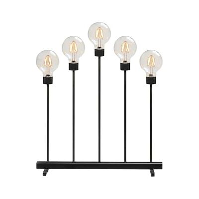 Konstsmide Lampada a LED in metallo nero, con dimmer, lampadina sostituibile, con interruttore on/off, 5 globo rotondi, 10 diodi color ambra, trasformatore interno 24 V, 3,5 W, cavo nero Konstsmide Lampada a LED in metallo nero, con dimmer, lampadina sostituibile, con interruttore on/off, 5 globo rotondi, 10 diodi color ambra, trasformatore interno 24 V, 3,5 W, cavo nero