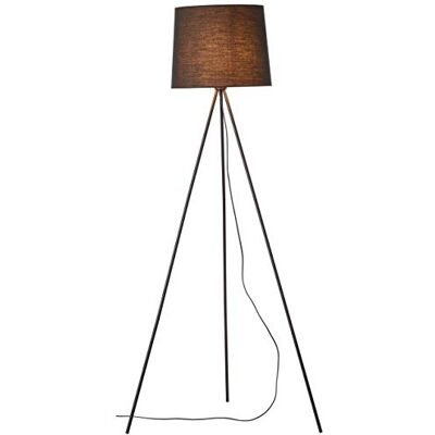 Brilliant lampada Ailey lampada da terra a tre gambe nera 1x A60, E27, 60W, adatto per lampade standard (non incluse) Scala da A ++ a E Con interruttore a pedale Brilliant lampada Ailey lampada da terra a tre gambe nera 1x A60, E27, 60W, adatto per lampade standard (non incluse) Scala da A ++ a E Con interruttore a pedale