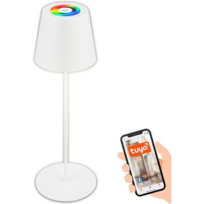 Briloner Lampada Da Tavolo Bluetooth RGBW LED Bianca - Lampada Da Tavolo Briloner Lampada Da Tavolo Bluetooth RGBW LED Bianca - Lampada Da Tavolo
