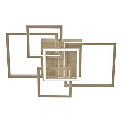 WOFI Viso Lampada da soffitto, Alluminio Spazzolato WOFI Viso Lampada da soffitto, Alluminio Spazzolato