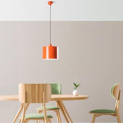 Opviq Elegante lampadario arancione, altezza regolabile 25-110 cm, corpo in metallo, diametro 20 cm, attacco E27, perfetto per spazi moderni, design elegante Opviq Elegante lampadario arancione, altezza regolabile 25-110 cm, corpo in metallo, diametro 20 cm, attacco E27, perfetto per spazi moderni, design elegante