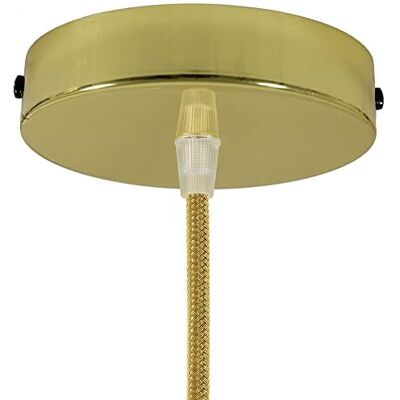 Creative Kit rosone per lampadario da soffitto (serracavo conico, metallo color ottone, Ø 120 mm, 1 foro) – Fissaggio a staffa per lampadari e sospensioni singole Creative Kit rosone per lampadario da soffitto (serracavo conico, metallo color ottone, Ø 120 mm, 1 foro) – Fissaggio a staffa per lampadari e sospensioni singole