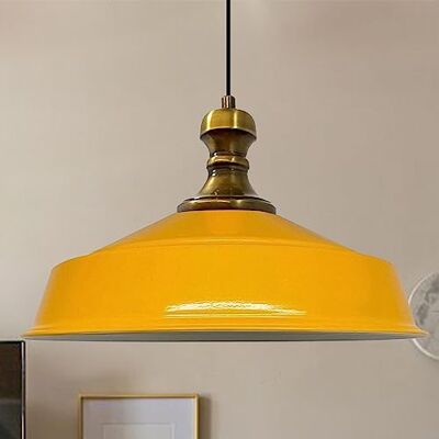 bamyum Asletl-Knob Lampada a Sospensione Industriale, Paralumi da 41 cm, Luci Moderne in Metallo per Isola da Cucina, Lampada a Sospensione E27 per Oggiorno e Sala da Pranzo, Luce a Sospensione Gialla bamyum Asletl-Knob Lampada a Sospensione Industriale, Paralumi da 41 cm, Luci Moderne in Metallo per Isola da Cucina, Lampada a Sospensione E27 per Oggiorno e Sala da Pranzo, Luce a Sospensione Gialla