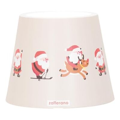 Zafferano , Poldina Cover Edizione Speciale Natale, Paralume in Metallo per Lampada da Tavolo, Compatibile con le Lampade Poldina, Design in Italy, Ø11.4 x 8.9 cm, Color Beige Decoro Babbo Natale Zafferano , Poldina Cover Edizione Speciale Natale, Paralume in Metallo per Lampada da Tavolo, Compatibile con le Lampade Poldina, Design in Italy, Ø11.4 x 8.9 cm, Color Beige Decoro Babbo Natale