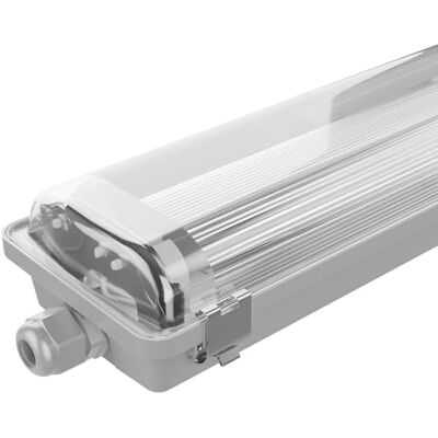Ledvion Reglette LED TL, Doppia, 120CM, Clips in acciaio inox, IP65, Connettibile Ledvion Reglette LED TL, Doppia, 120CM, Clips in acciaio inox, IP65, Connettibile
