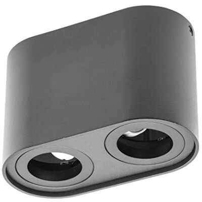 GTV SLV SENSO DUO ALUM Plafoniera 83 x 165 x 110, IP20, max 50 W, rotonda, colore: Nero GTV SLV SENSO DUO ALUM Plafoniera 83 x 165 x 110, IP20, max 50 W, rotonda, colore: Nero