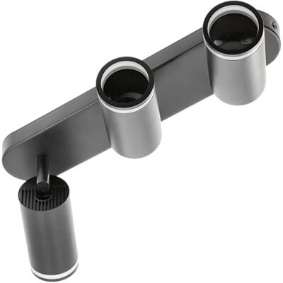 GTV Lampada da soffitto SOLIS orientabile 3 x GU10 Faretto da soffitto a 3 luci, colore nero, lampada da soffitto girevole, faretto da soffitto per cucina, camera da letto, soggiorno (senza GTV Lampada da soffitto SOLIS orientabile 3 x GU10 Faretto da soffitto a 3 luci, colore nero, lampada da soffitto girevole, faretto da soffitto per cucina, camera da letto, soggiorno (senza