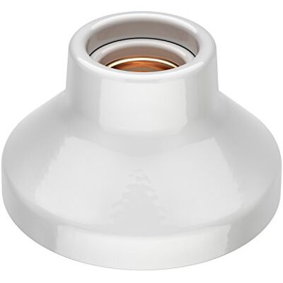 ledscom.de Plafoniera/porta lampada ELEKTRA, porcellana, bianco lucido, 1x E27 max. 300W ledscom.de Plafoniera/porta lampada ELEKTRA, porcellana, bianco lucido, 1x E27 max. 300W