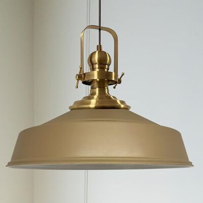 bamyum Lampadario a Sospensione Vintage Industriale 40 cm Diametro, Lampada Beige bamyum Lampadario a Sospensione Vintage Industriale 40 cm Diametro, Lampada Beige