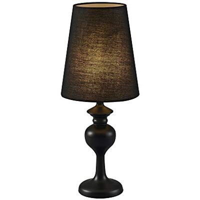 Teamson Home Versanora Colton metallo Lampada da tavolo in tessuto nero ombra, TH-L00007-UK Teamson Home Versanora Colton metallo Lampada da tavolo in tessuto nero ombra, TH-L00007-UK