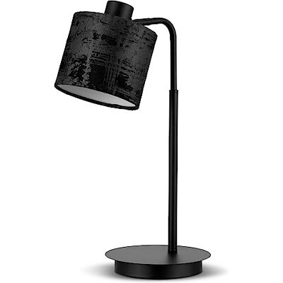REV Lampada da tavolo – Lampada da tavolo in stile vintage, ideale come lampada da scrivania o da comodino, paralume in velluto, attacco E27, colore: nero REV Lampada da tavolo – Lampada da tavolo in stile vintage, ideale come lampada da scrivania o da comodino, paralume in velluto, attacco E27, colore: nero