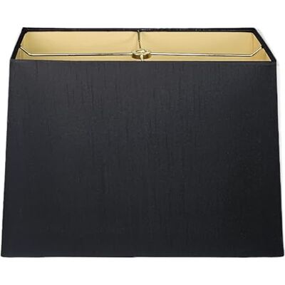 Royal Designs, Inc. Royal Designs Paralume rettangolare con retro rigido, colore: nero lino, (6 x 12) x (8 x 14) x 10 Royal Designs, Inc. Royal Designs Paralume rettangolare con retro rigido, colore: nero lino, (6 x 12) x (8 x 14) x 10