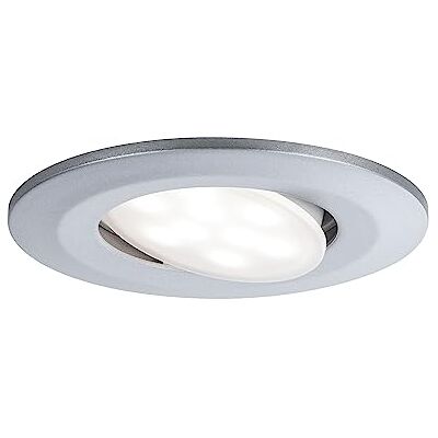 Paulmann Calla Faretto da incasso a LED, rotondo, con 1 x 6,5 W, IP65, dimmerabile, cromato opaco, in plastica, 4000 K Paulmann Calla Faretto da incasso a LED, rotondo, con 1 x 6,5 W, IP65, dimmerabile, cromato opaco, in plastica, 4000 K