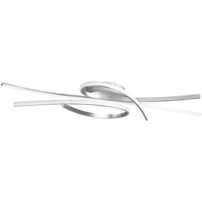 Fischer & Honsel Lampada da soffitto, Biba, colore nichel opaco/bianco, lunghezza: 100 cm, larghezza: 44 cm, A: 10 cm, con telecomando, dimmerabile, temperatura colore regolabile, 1 LED da 34 W, 2700 Fischer & Honsel Lampada da soffitto, Biba, colore nichel opaco/bianco, lunghezza: 100 cm, larghezza: 44 cm, A: 10 cm, con telecomando, dimmerabile, temperatura colore regolabile, 1 LED da 34 W, 2700