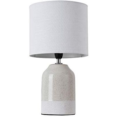 Pauleen Tavolo Sandy Glow Max. 20W E14 Lampada da Comodino Beige Bianco 230V Ceramica/Tessuto Senza Lampadina Pauleen Tavolo Sandy Glow Max. 20W E14 Lampada da Comodino Beige Bianco 230V Ceramica/Tessuto Senza Lampadina