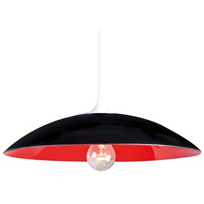 LUSSIOL Lampada a sospensione per interni, colore: Nero/Rosso LUSSIOL Lampada a sospensione per interni, colore: Nero/Rosso