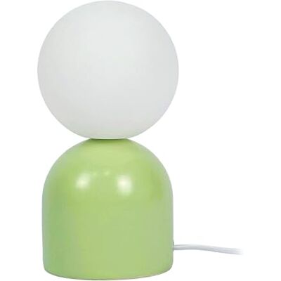 Relaxdays Lampada da Tavolo, Base in Ceramica e Vetro, G9, HxD: 21 x 11 cm, da Notte con Cavo Relaxdays Lampada da Tavolo, Base in Ceramica e Vetro, G9, HxD: 21 x 11 cm, da Notte con Cavo