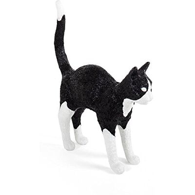 SELETTI Lampada In Resina "Jobby De Kat" Cm.46X12,5 H.52 Nero/Bianco SELETTI Lampada In Resina "Jobby De Kat" Cm.46X12,5 H.52 Nero/Bianco