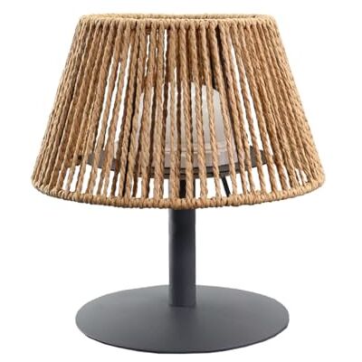 Lumisky Lampada da tavolo senza fili in rafia naturale LED bianco caldo/bianco dimmerabile H22cm Lumisky Lampada da tavolo senza fili in rafia naturale LED bianco caldo/bianco dimmerabile H22cm