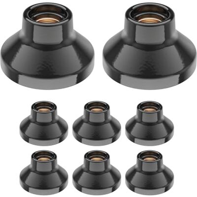 ledscom.de 8x plafoniere/portalampada ELEKTRA, porcellana, nero lucido, 1x E27 max. 300W ledscom.de 8x plafoniere/portalampada ELEKTRA, porcellana, nero lucido, 1x E27 max. 300W