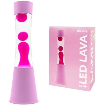 FISURA – Lampada lava LED blu, arancione e cromo. Lampada retro originale. (LED, rosa) FISURA – Lampada lava LED blu, arancione e cromo. Lampada retro originale. (LED, rosa)
