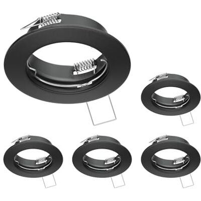 ledscom.de 5x cornice da incasso a soffitto FERE, rotonda, nero opaco ledscom.de 5x cornice da incasso a soffitto FERE, rotonda, nero opaco