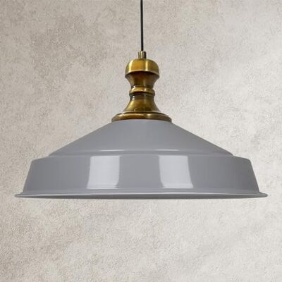 bamyum Lampadario a Sospensione Vintage Industriale Lampada 40 cm Diametro, Grigio bamyum Lampadario a Sospensione Vintage Industriale Lampada 40 cm Diametro, Grigio