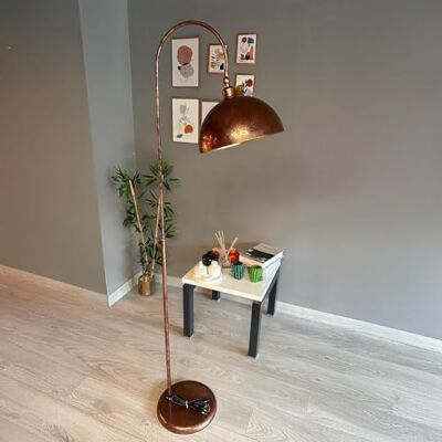 bamyum Gorkiede Lampada da Terra in Metallo, Terra per Soggiorno, Camera da Letto, dei Bambini con Attacco E27, Larghezza 30 cm, Paralume Regolabile, Rame Verniciato bamyum Gorkiede Lampada da Terra in Metallo, Terra per Soggiorno, Camera da Letto, dei Bambini con Attacco E27, Larghezza 30 cm, Paralume Regolabile, Rame Verniciato