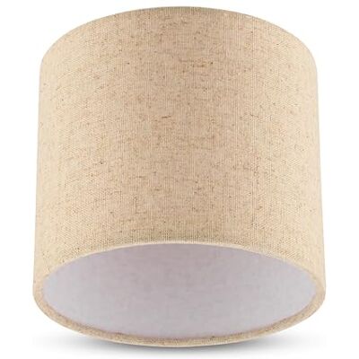 REV Paralume rotondo dal look moderno, lino di alta qualità, diametro 14 cm, paralume di ricambio per lampada a sospensione e lampada da tavolo, attacco E27, tortora REV Paralume rotondo dal look moderno, lino di alta qualità, diametro 14 cm, paralume di ricambio per lampada a sospensione e lampada da tavolo, attacco E27, tortora