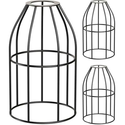 ledscom.de Paralume a gabbia, 3 pezzi, nero, Ø 122 mm ledscom.de Paralume a gabbia, 3 pezzi, nero, Ø 122 mm