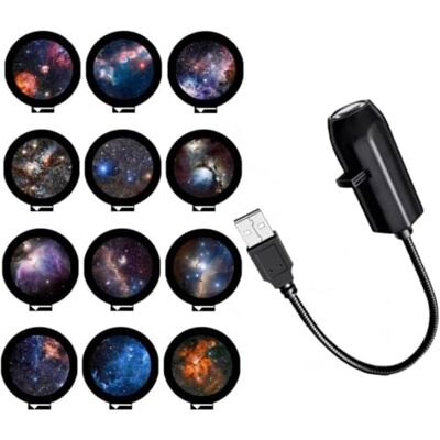 GINGER TECH Plug and Play USB HD Lampada del proiettore di Natale (Sky-12films) Luce notturna del proiettore di Natale rotante a 360° per il soffitto della camera da letto GINGER TECH Plug and Play USB HD Lampada del proiettore di Natale (Sky-12films) Luce notturna del proiettore di Natale rotante a 360° per il soffitto della camera da letto