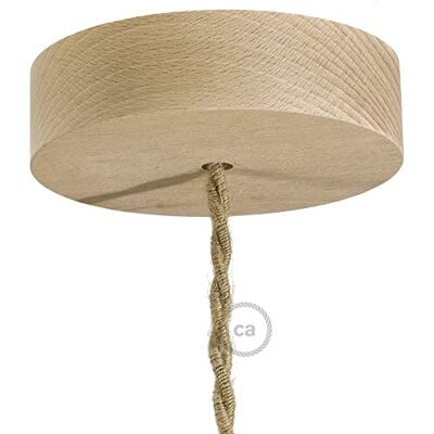 Creative Kit rosone per lampadario da soffitto (serracavo conico, legno, Ø 120 mm, 1 foro) – Ideale per cavi tessili – Fissaggio a staffa per lampadari e sospensioni singole Creative Kit rosone per lampadario da soffitto (serracavo conico, legno, Ø 120 mm, 1 foro) – Ideale per cavi tessili – Fissaggio a staffa per lampadari e sospensioni singole