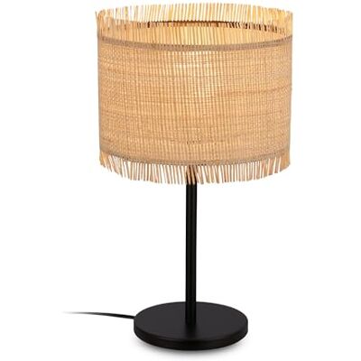 Briloner - Lampada da tavolo Borra - Naturale, E27, Ø25x43,5cm - Lampada da tavolo Briloner - Lampada da tavolo Borra - Naturale, E27, Ø25x43,5cm - Lampada da tavolo