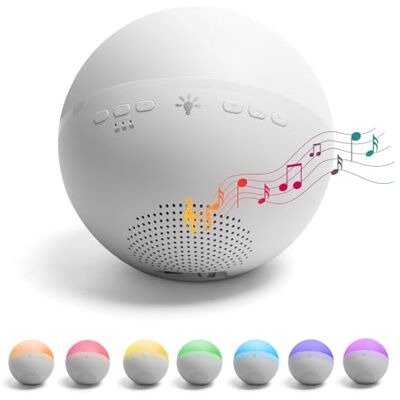 Aigostar Luce Notturna Bambini con 22 Suoni Rilassanti, 7 Colori Lampada da Comodino con Timer, Lampada Notturna USB Ricaricabile per Camera da Letto, Soggiorno, Regalo per neonati, bambini, adulti Aigostar Luce Notturna Bambini con 22 Suoni Rilassanti, 7 Colori Lampada da Comodino con Timer, Lampada Notturna USB Ricaricabile per Camera da Letto, Soggiorno, Regalo per neonati, bambini, adulti