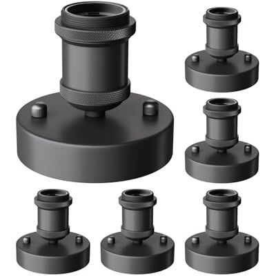 ledscom.de 6 lampade da soffitto/portalampada RETRA, nero opaco, 1x E27 max. 60W ledscom.de 6 lampade da soffitto/portalampada RETRA, nero opaco, 1x E27 max. 60W