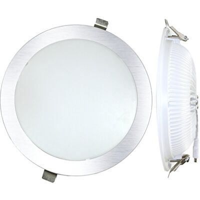 SILVER ELECTRONICS DOWNLIGHT LED 25W 3000K D230MM PLATA 1900LM SILVER SILVER ELECTRONICS DOWNLIGHT LED 25W 3000K D230MM PLATA 1900LM SILVER