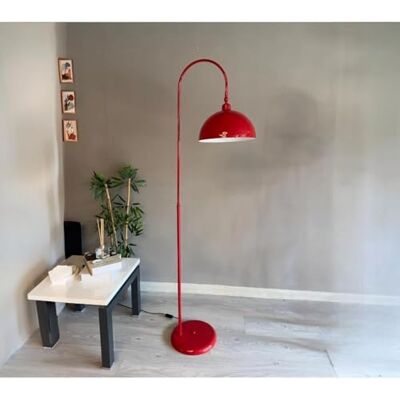 bamyum Gorkiede Lampada da Terra in Metallo, Terra per Soggiorno, Camera da Letto, dei Bambini con Attacco E27, Larghezza 30 cm, Paralume Regolabile, Rosso bamyum Gorkiede Lampada da Terra in Metallo, Terra per Soggiorno, Camera da Letto, dei Bambini con Attacco E27, Larghezza 30 cm, Paralume Regolabile, Rosso