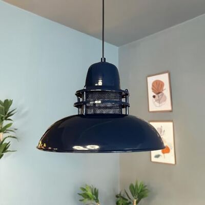 bamyum Torcia Lampada a Sospensione Industriale, Lampadario da Soggiorno 34 cm, Lampadario da Cucina in Metallo, Lampada Vintage Camera da Letto, Plafoniera, Lampada a Sospensione Industriale Blu Marine bamyum Torcia Lampada a Sospensione Industriale, Lampadario da Soggiorno 34 cm, Lampadario da Cucina in Metallo, Lampada Vintage Camera da Letto, Plafoniera, Lampada a Sospensione Industriale Blu Marine