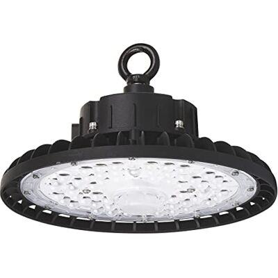 EMOS Faretto LED per interni, 100 W, IP65, 17.000 lm, UFO, luce bianca neutra, 4000 K, 50.000 ore, cavo da 30 cm, nero EMOS Faretto LED per interni, 100 W, IP65, 17.000 lm, UFO, luce bianca neutra, 4000 K, 50.000 ore, cavo da 30 cm, nero
