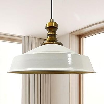 bamyum Asletl-Knob Lampada a Sospensione Industriale, Paralumi da 41 cm, Luci Moderne in Metallo per Isola da Cucina, Lampada a Sospensione E27 per Oggiorno e Sala da Pranzo, Luce a Sospensione Bianco bamyum Asletl-Knob Lampada a Sospensione Industriale, Paralumi da 41 cm, Luci Moderne in Metallo per Isola da Cucina, Lampada a Sospensione E27 per Oggiorno e Sala da Pranzo, Luce a Sospensione Bianco