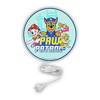 Niermann Standby Lampada da parete Paw Patrol, 25 W, multicolore Niermann Standby Lampada da parete Paw Patrol, 25 W, multicolore