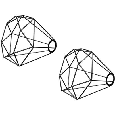 ledscom.de 2x paralume a gabbia, nero, Ø 200 mm ledscom.de 2x paralume a gabbia, nero, Ø 200 mm