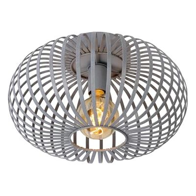 LUCIDE Plafoniera da soffitto, in metallo, 60 W, colore: Grigio LUCIDE Plafoniera da soffitto, in metallo, 60 W, colore: Grigio