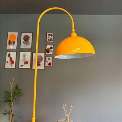 bamyum Gorkiede Lampada da Terra in Metallo, Terra per Soggiorno, Camera da Letto, dei Bambini con Attacco E27, Larghezza 30 cm, Paralume Regolabile, Giallo bamyum Gorkiede Lampada da Terra in Metallo, Terra per Soggiorno, Camera da Letto, dei Bambini con Attacco E27, Larghezza 30 cm, Paralume Regolabile, Giallo