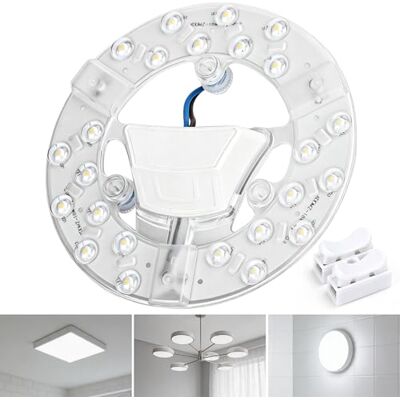 Aigostar Modulo Plafoniera LED Pannello 18W 1900LM, Luce fredda 6500K, Base Magnetica, Facile Installazione, Universale per Plafoniere e Lampadari (D137mm) Aigostar Modulo Plafoniera LED Pannello 18W 1900LM, Luce fredda 6500K, Base Magnetica, Facile Installazione, Universale per Plafoniere e Lampadari (D137mm)