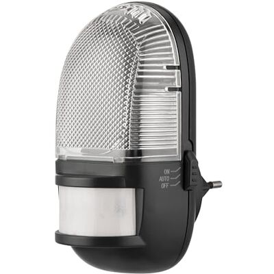 REV Luce notturna – Lampada con sensore di movimento, campo di rilevamento da 110° fino a 5 m, luce notturna a LED, antracite REV Luce notturna – Lampada con sensore di movimento, campo di rilevamento da 110° fino a 5 m, luce notturna a LED, antracite