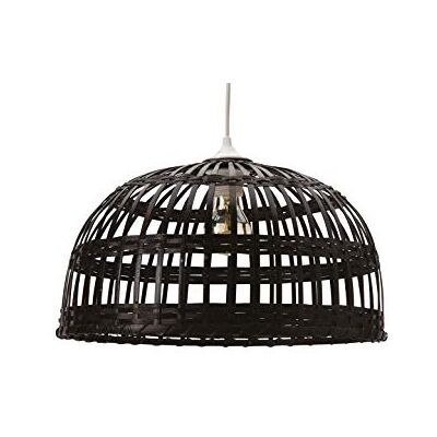 LUSSIOL Lampada Phuket 40 Sospensione Bambù 60W Nero ø 40x22 cm LUSSIOL Lampada Phuket 40 Sospensione Bambù 60W Nero ø 40x22 cm